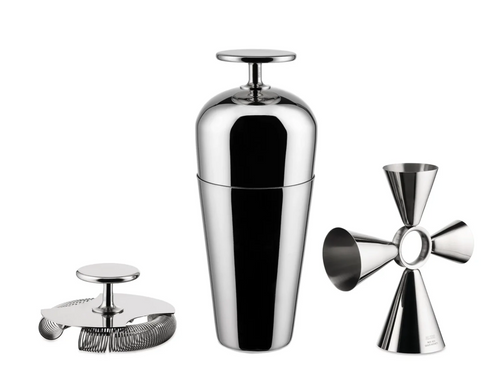 The Tending Box / Mixing Kit 3 Piece : Parisienne Cocktail Shaker, Quadri Combo Jigger, Double Bar Strainer