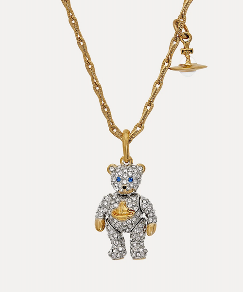 Vivienne Westwood Little Pave Teddy Long Necklace gold