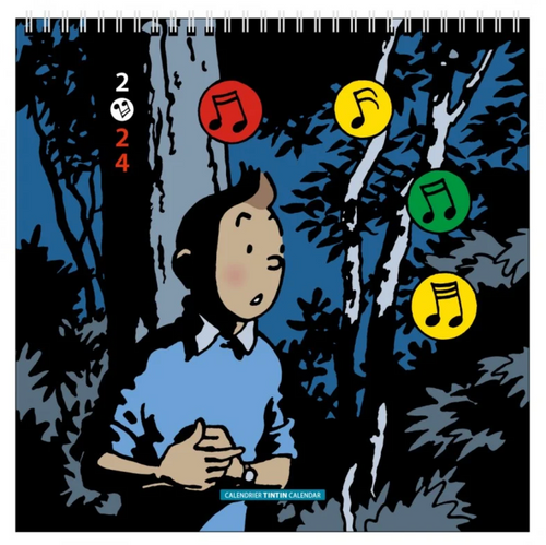 Tintin Wall Calendar 2024 studio brillantine