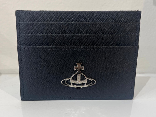 Vivienne Westwood Saffiano Card Holder Wallet black / Leather Version studio brillantine toronto canada