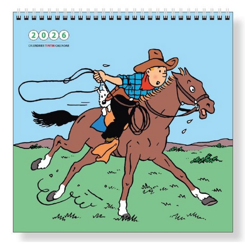 Tintin Wall Calendar 2026 studio brillantine toronto canada