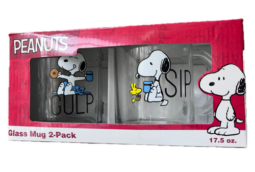 Peanuts Snoopy Glass Mug Gulp & Sip / Set studio brillantine toronto canada 5