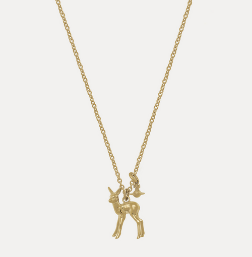 Vivienne Westwood Monette Deer Small Pendant Necklace gold studio brillantine toronto canada