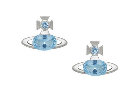 Vivienne Westwood Allie Earrings platinum-light blue studio brillantine toronto canada