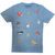 tintin tshirt icons blue