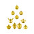 Le Palle Presepe Gold / 10 piece Holiday Ornament Set 