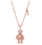 Vivienne Westwood Little Pave Teddy Long Necklace pink gold studio brillantine toronto canada