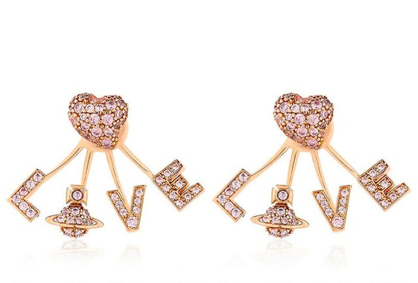 Vivienne Westwo 4od Agatha LOVE Earrings gold studio brillantine toronto canada