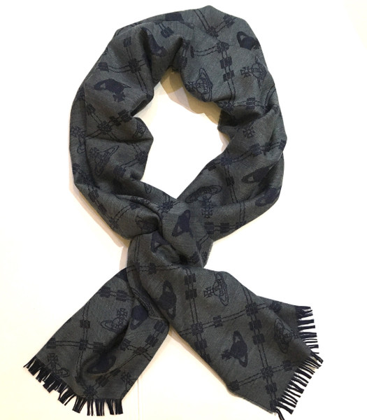 vivienne westwood up and down scarf grey