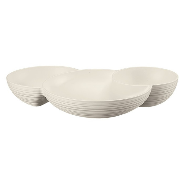 tiera hors d'oeuvres dish milk white