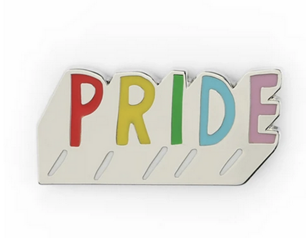 rainbow pride enamel badge