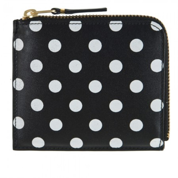 CDG Wallet Polka Dots Printed SA3100PD black