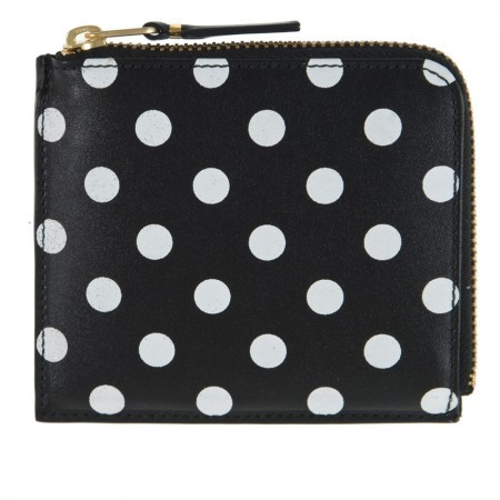 CDG Wallet Polka Dots Printed SA3100PD black studio brillantine toronto canada