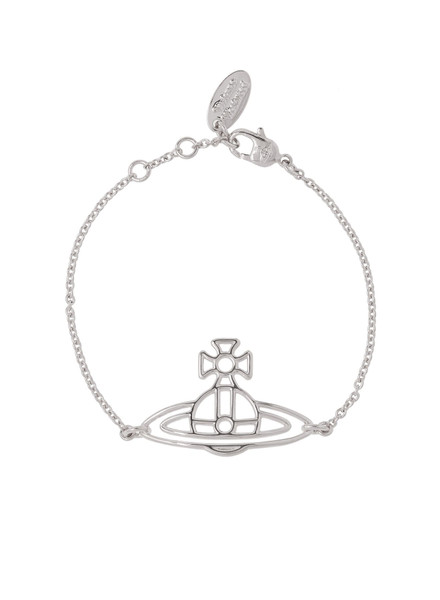  Vivienne Westwood Thin Lines Flat Orb Bracelet palladium