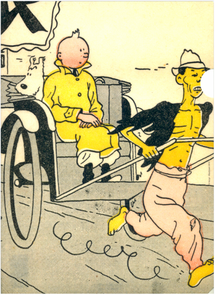 tintin folder rickshaw Petit Vingtième 