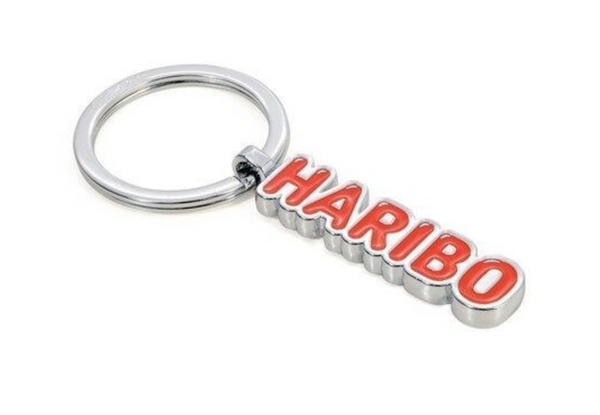 Haribo Gummy Goldbear Logo Keyring