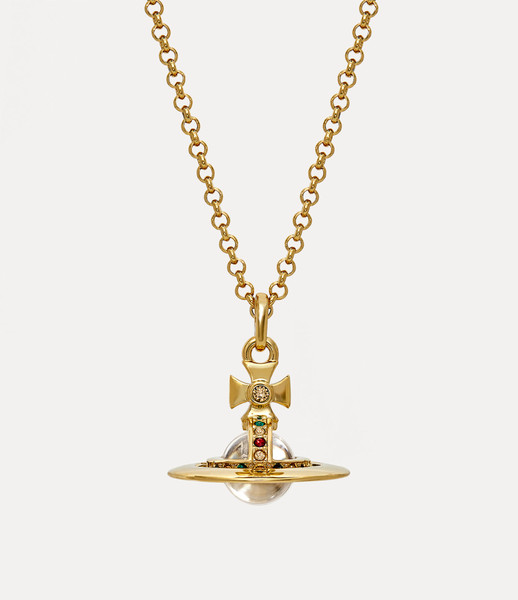 Vivienne Westwood New Tiny Orb Pendant Necklace gold