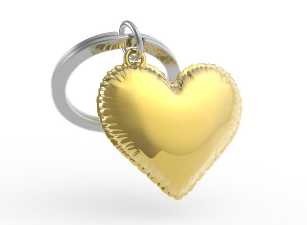keyring-heart-shape-shiny-gold-metalmorphose-studio brillantine toronto canada