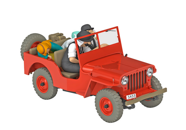 Tintin Car 1/24 Scale / Red Willys Jeep / Land of Black Gold studio brillantine toronto canada