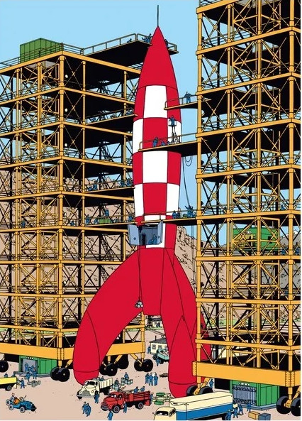 Tintin A4 Folder Rocket Scaffold studio brillantine toronto canada