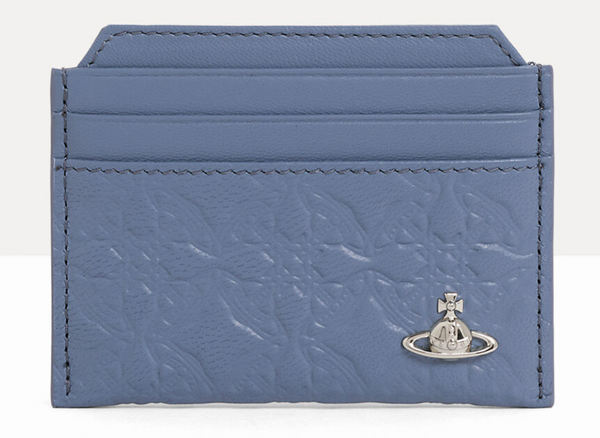Vivienne Westwood Embossed Slim Card Holder blue studio brillantine toronto canada