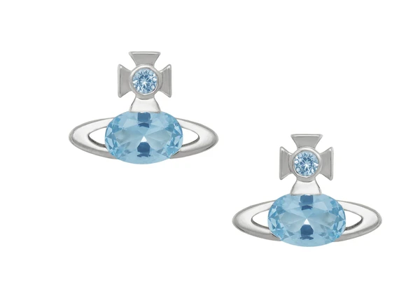 Vivienne Westwood Allie Earrings platinum-light blue studio brillantine toronto canada