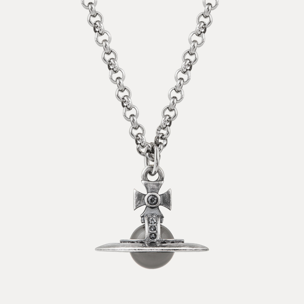 Vivienne Westwood Man. New Tiny Orb Pendant Necklace oxidised silver studio brillantine toronto canada