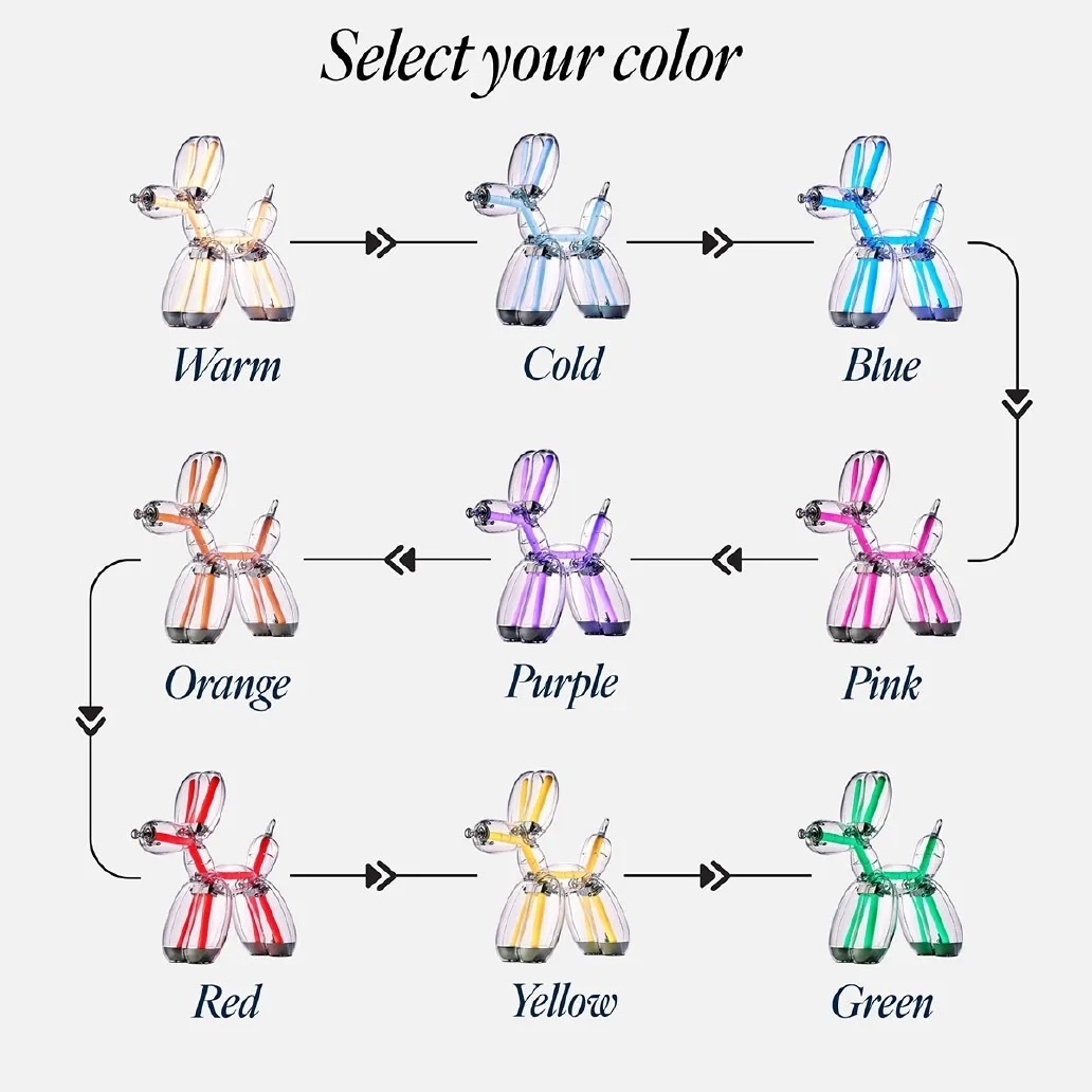 balloon dog led colour