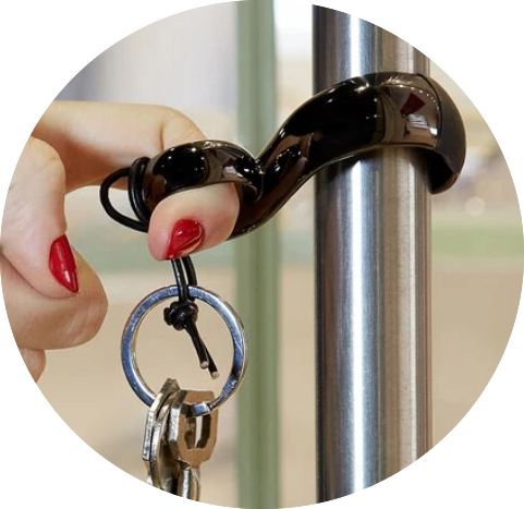 StaySafe Keyring black STUDIO BRILLANTINE DESIGN SHOP