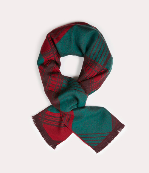 Vivienne Westwood Cropped Tartan Scarf green - STUDIO
