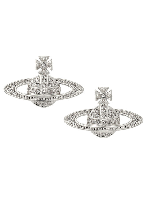 Vivienne Westwood Mini Bas Relief Earrings platinum