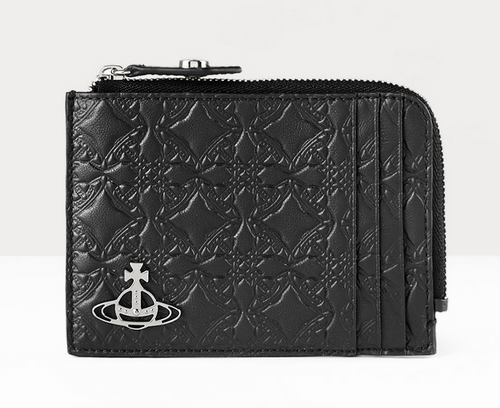 ★Vivienne Westwood★ Zipper Card Holder Black 5402000HWS000 Vivienne_Westwood_Embossed_Car