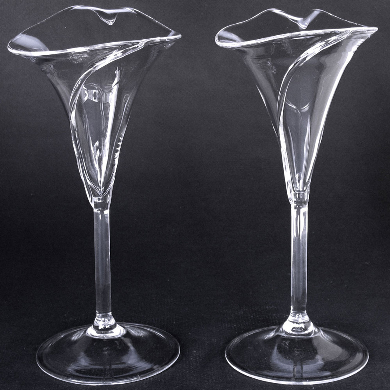 Calla Lily Lilies Flutes Champagne Glasses