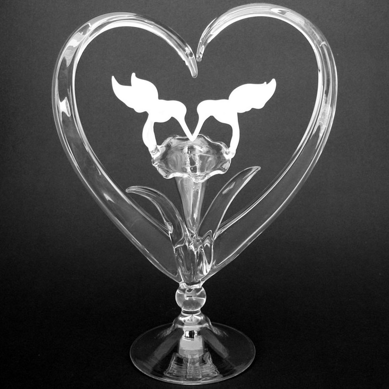 Hand Blown Glass Hummingbird Wedding Cake Topper