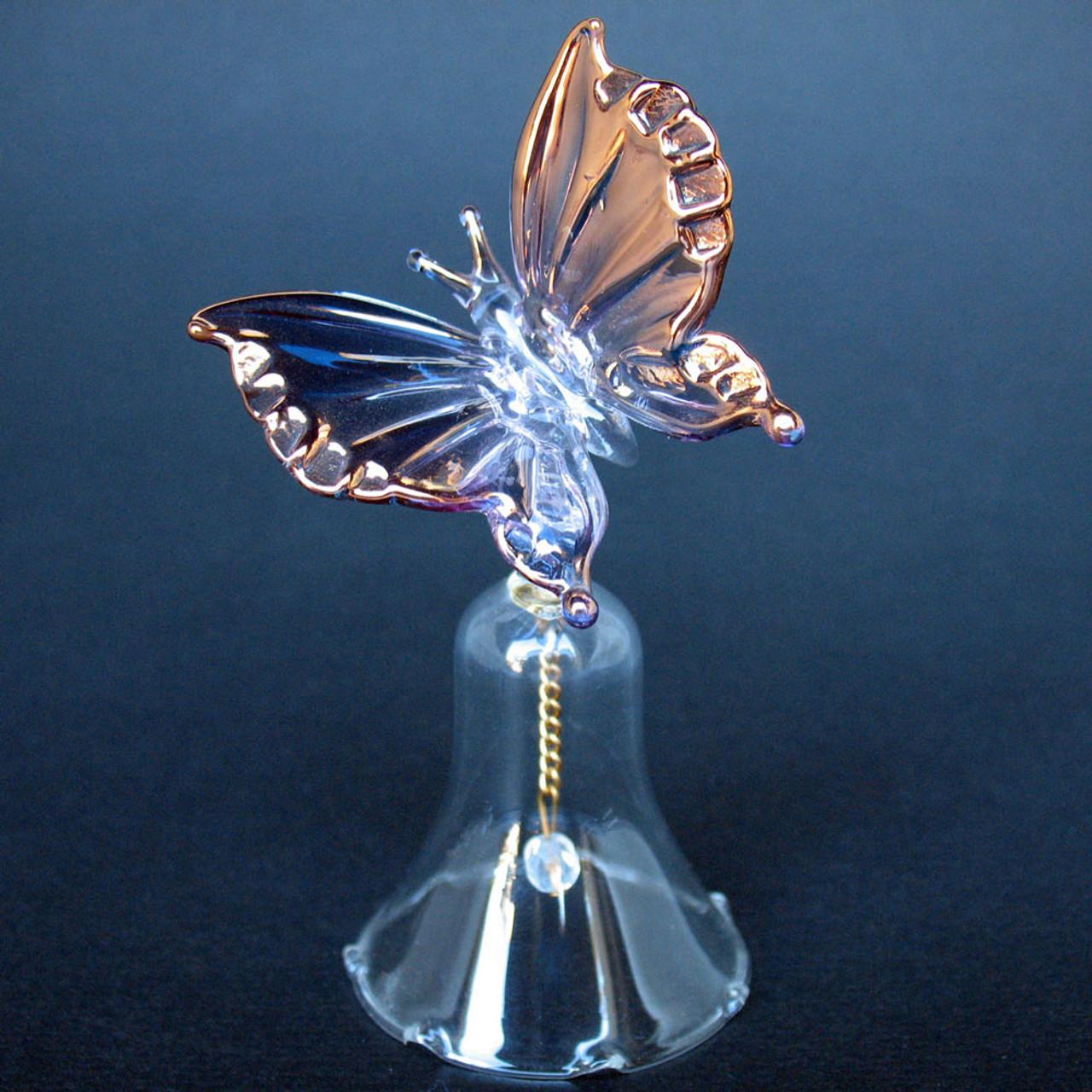Hanging Unicorn Green Blue Clear Figurine of Blown Glass Crystal 