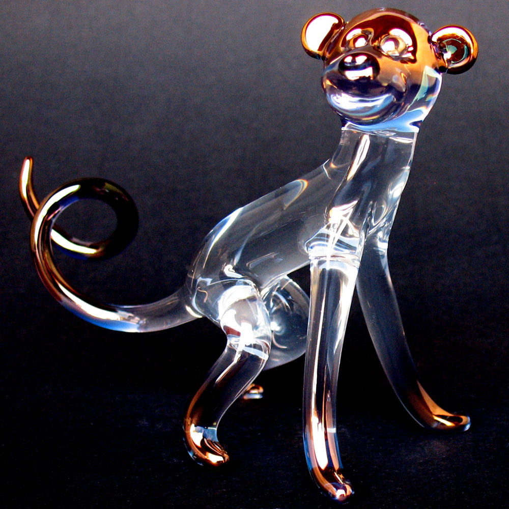 Hand Blown Glass Monkey Prochaska Gallery