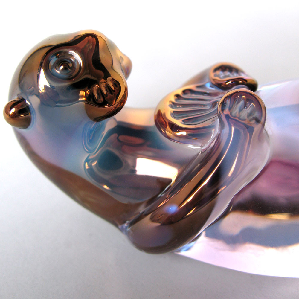Hand Blown Glass Otter - Prochaska Gallery