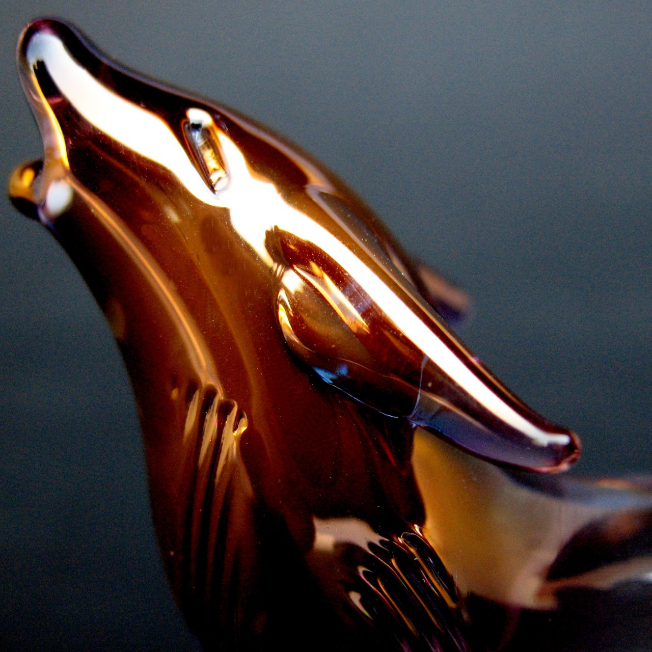 Hand Blown Glass Wolf - Prochaska Gallery