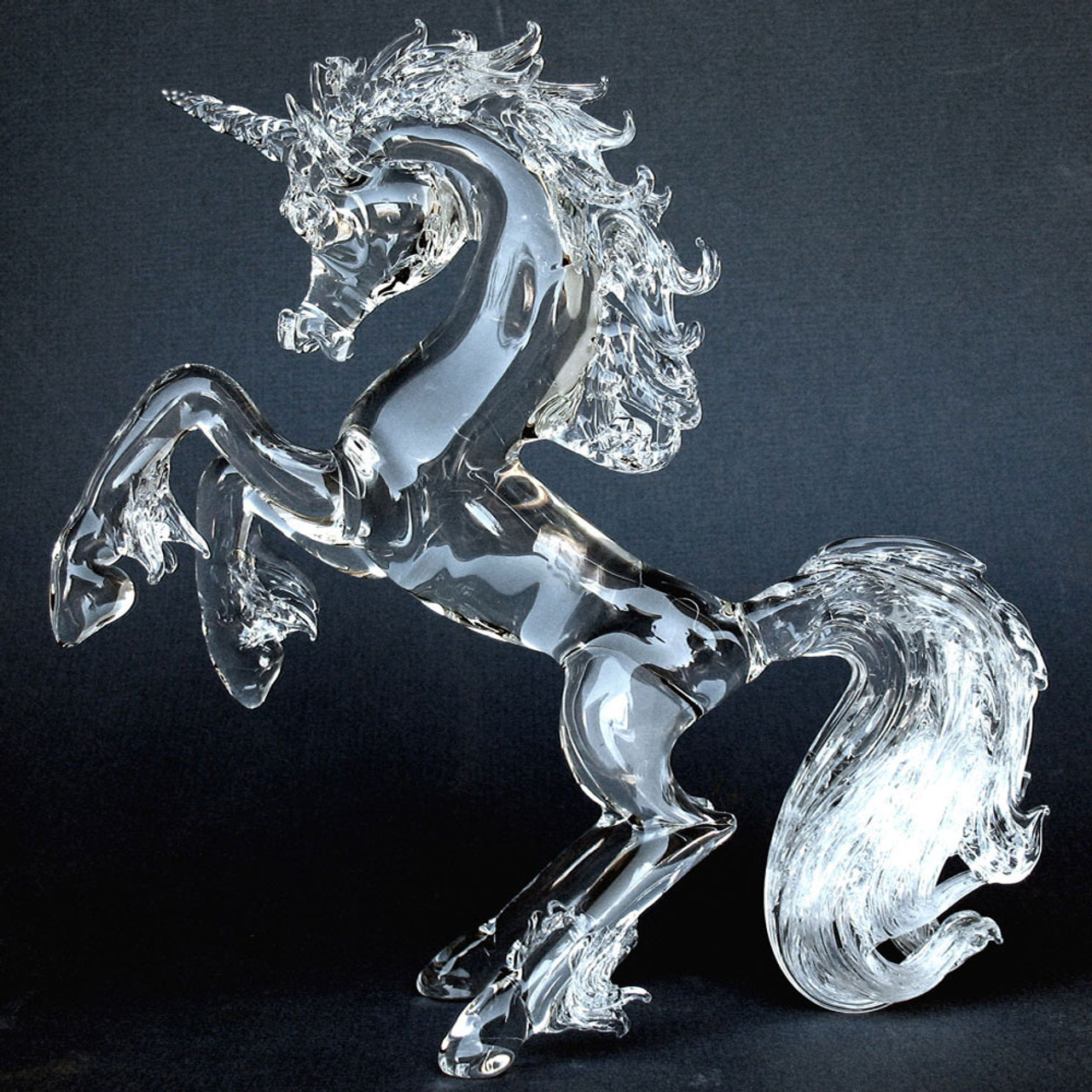 Prochaska Gallery Hand Blown Glass Rocking Horse Figurine 