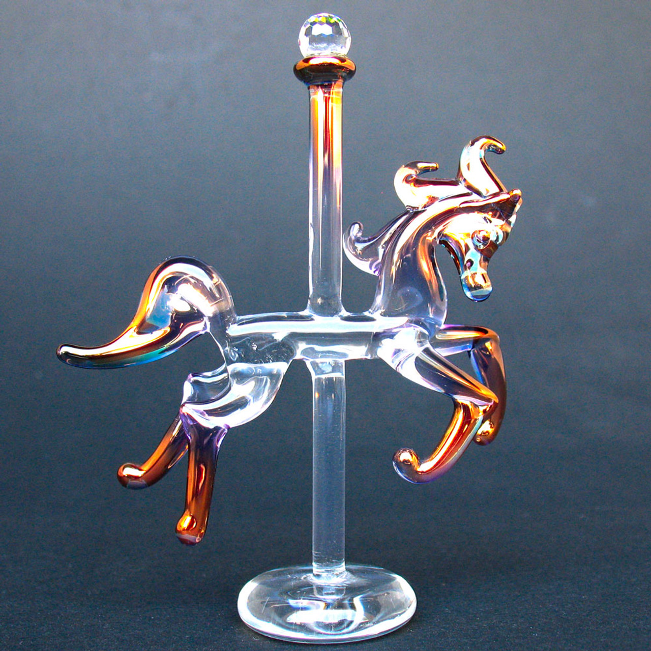 Hand Blown Glass Carousel Horse - Prochaska Gallery