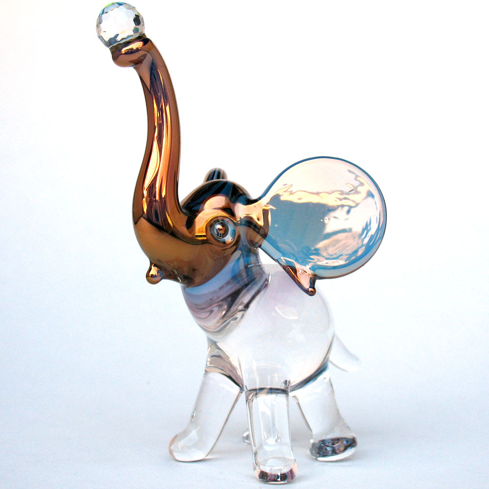 Hand Blown Glass Circus Elephant - Prochaska Gallery