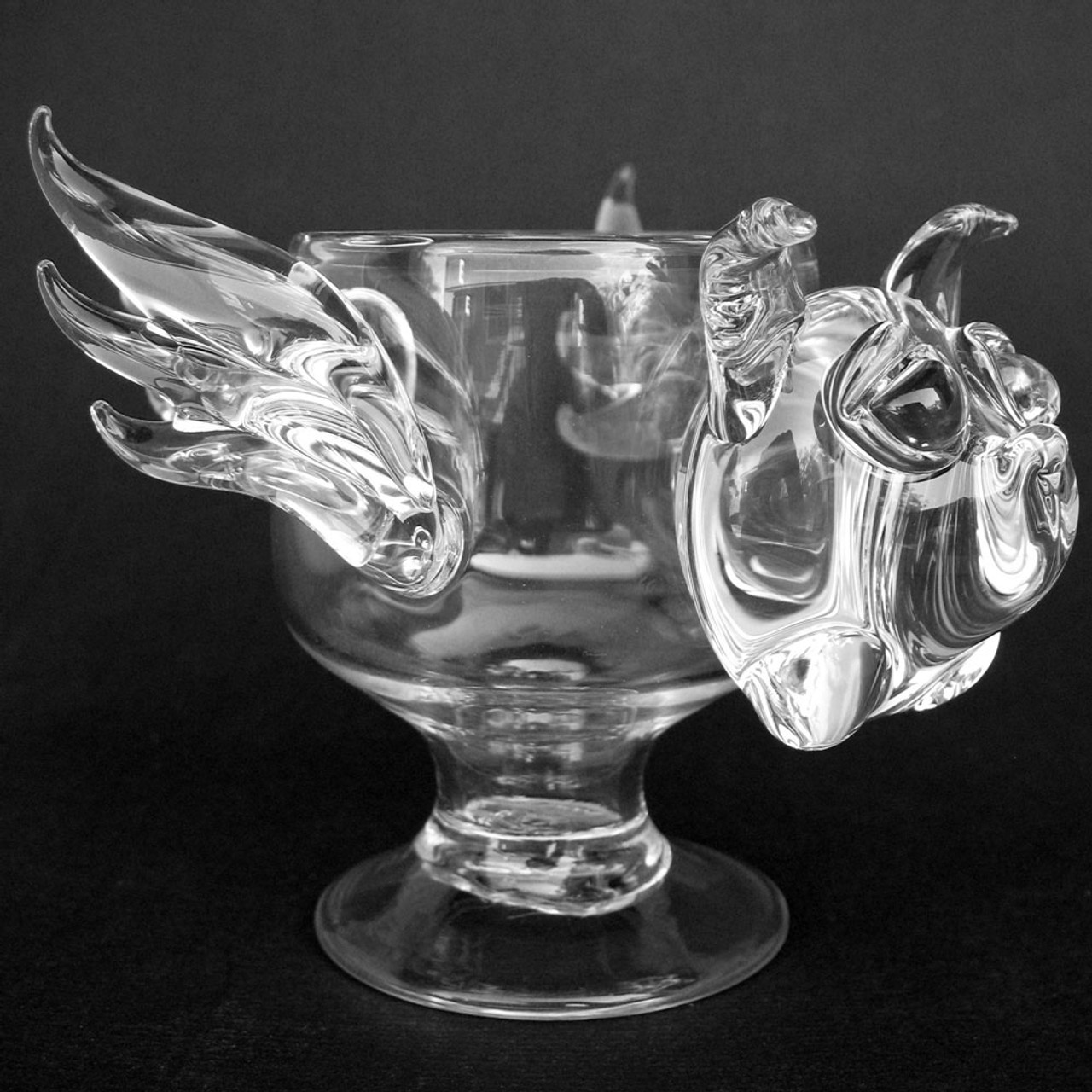 Pig with Wings Flying Crystal Wine Glass Coffee Cup Mug - Prochaska Gallery