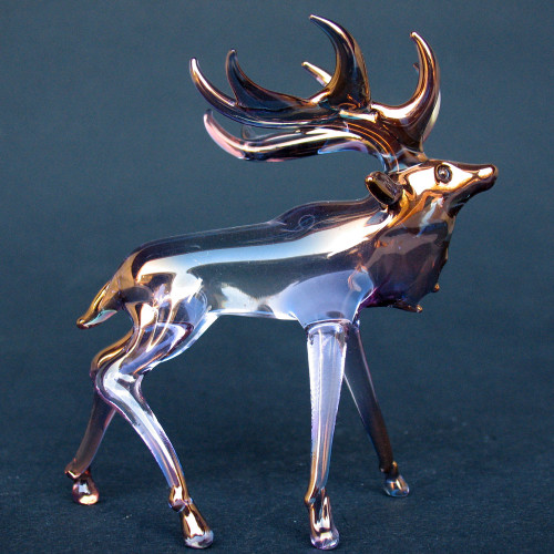 Hand Blown Glass Elk Figurine