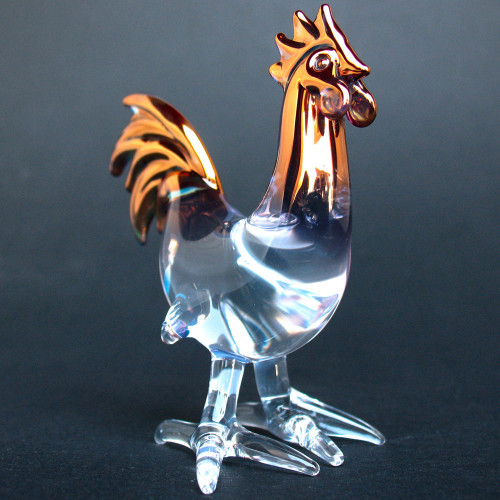 Hand Blown Glass Rooster