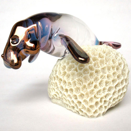 Hand Blown Glass Manatee and Calf - Prochaska Gallery