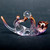 Hand Blown Glass Cat with Crystal Ball of String