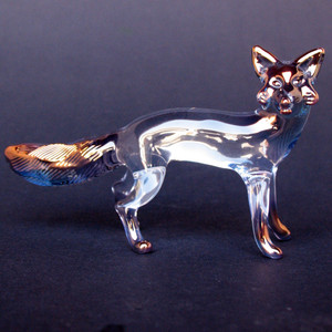 A show of hands William McCoy ガラス オブジェ Hand Blown Glass Fox Figurine - Prochaska Gallery