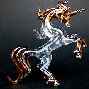 Hand Blown Glass Unicorn Rearing - Prochaska Gallery
