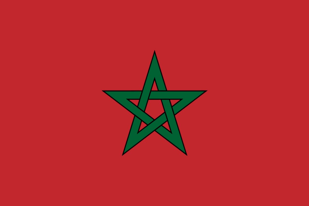 Morocco Flag Printed Nylon 2' x 3'