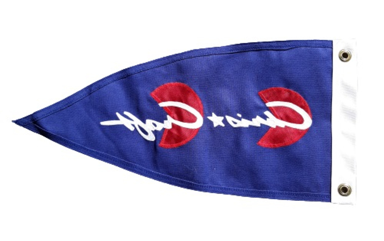 Chris Craft Boat Blue Bow Pennant Chris Craft Cotton Pennant Chris